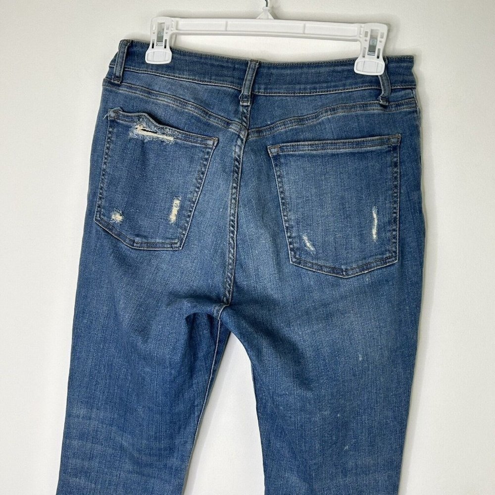 Warp and Weft Straight Crop Jeans Womens Size 30 High Rise Dip Dye - Picture 9 of 12
